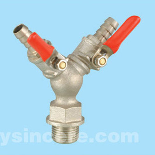 Brass gas valve casting body steel handle YC-10147
