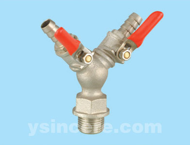 Brass gas valve casting body steel handle YC-10403